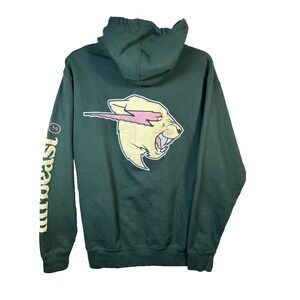 Mr Beast YouTube Creator Lightning Hoodie Green Adult SMALL Heavyweight